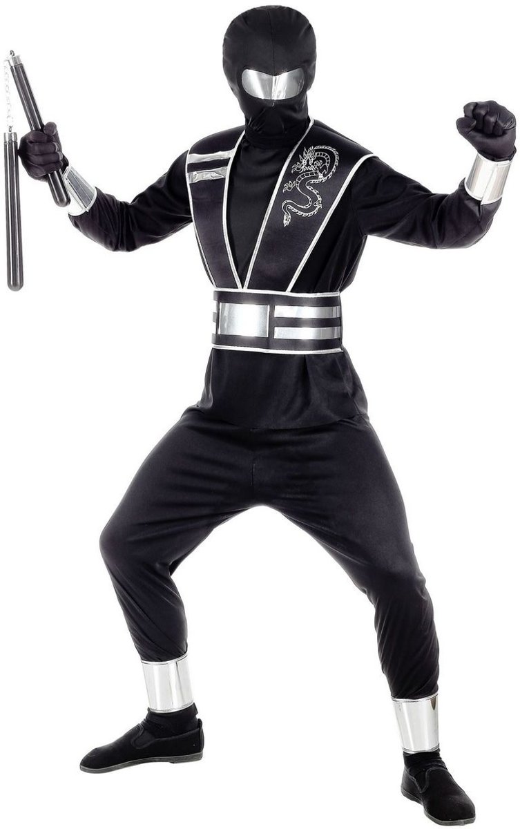Ninja & Samurai Kostuum | Sneller Dan Zijn Schaduw Ninja | Jongen | Maat 128 | Carnaval kostuum | Verkleedkleding